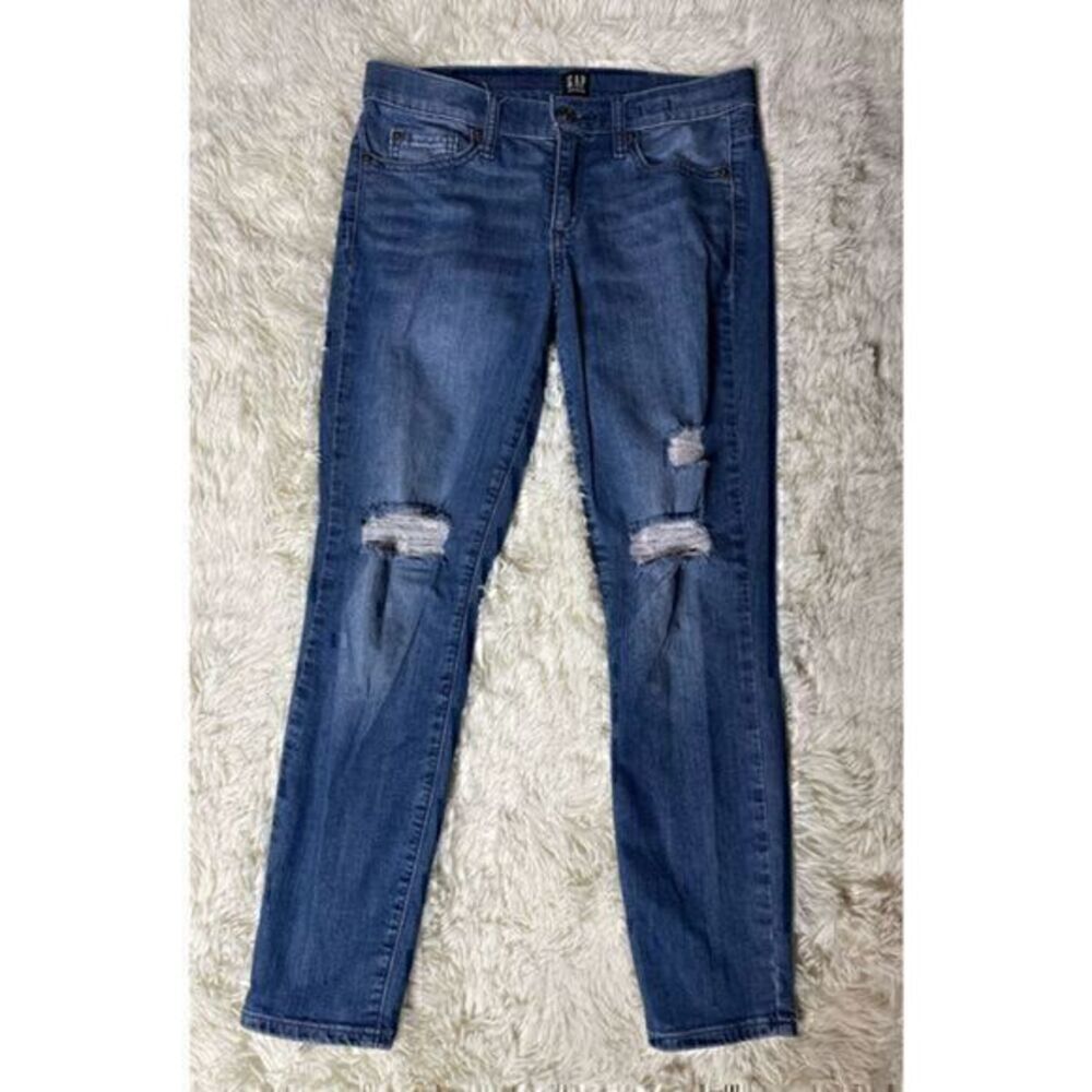 GAP True Skinny Distressed Jeans Size 25 Petite